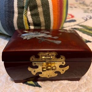 Elegant Wooden Box with Gold Latch
